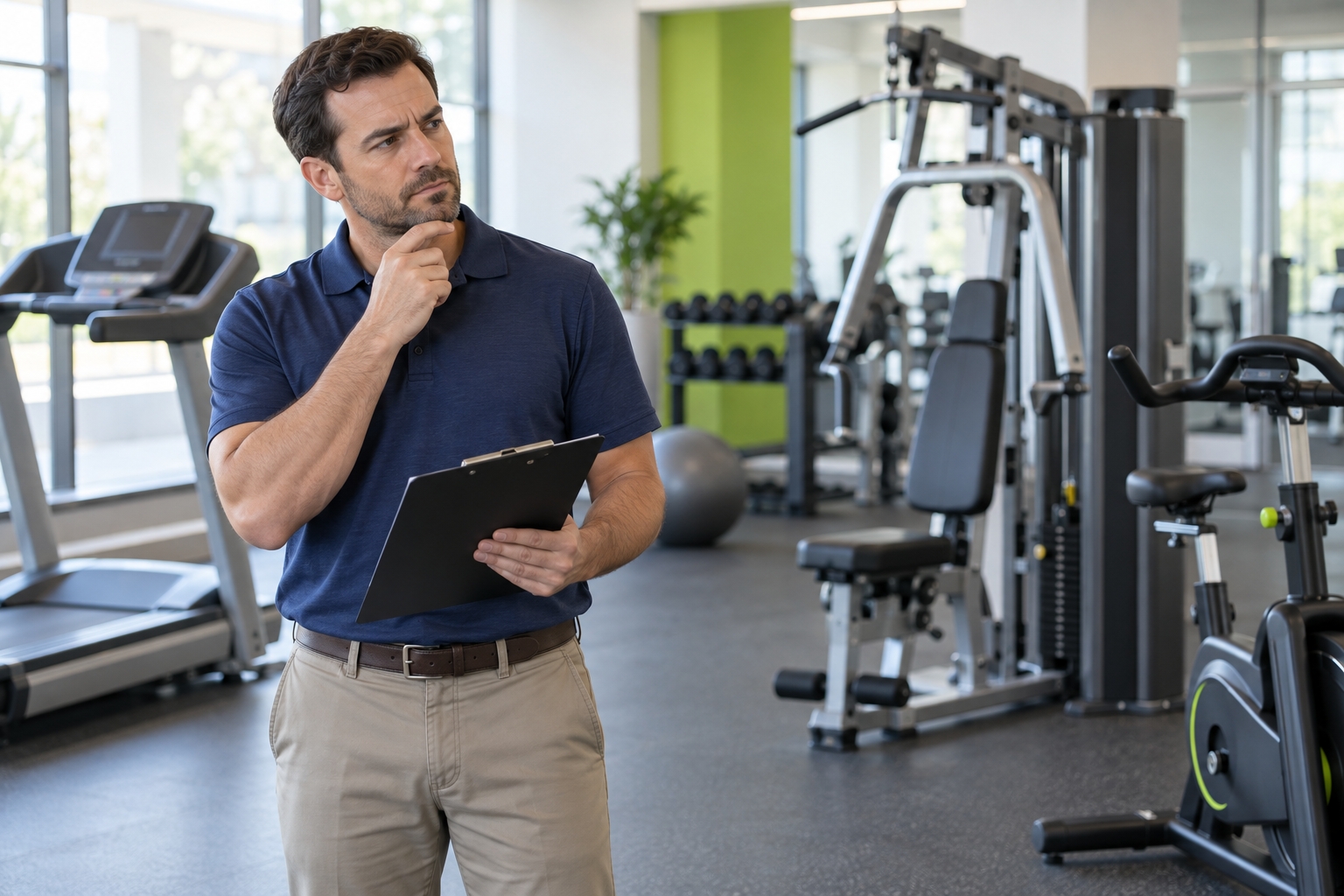 Gym equipment service consultation